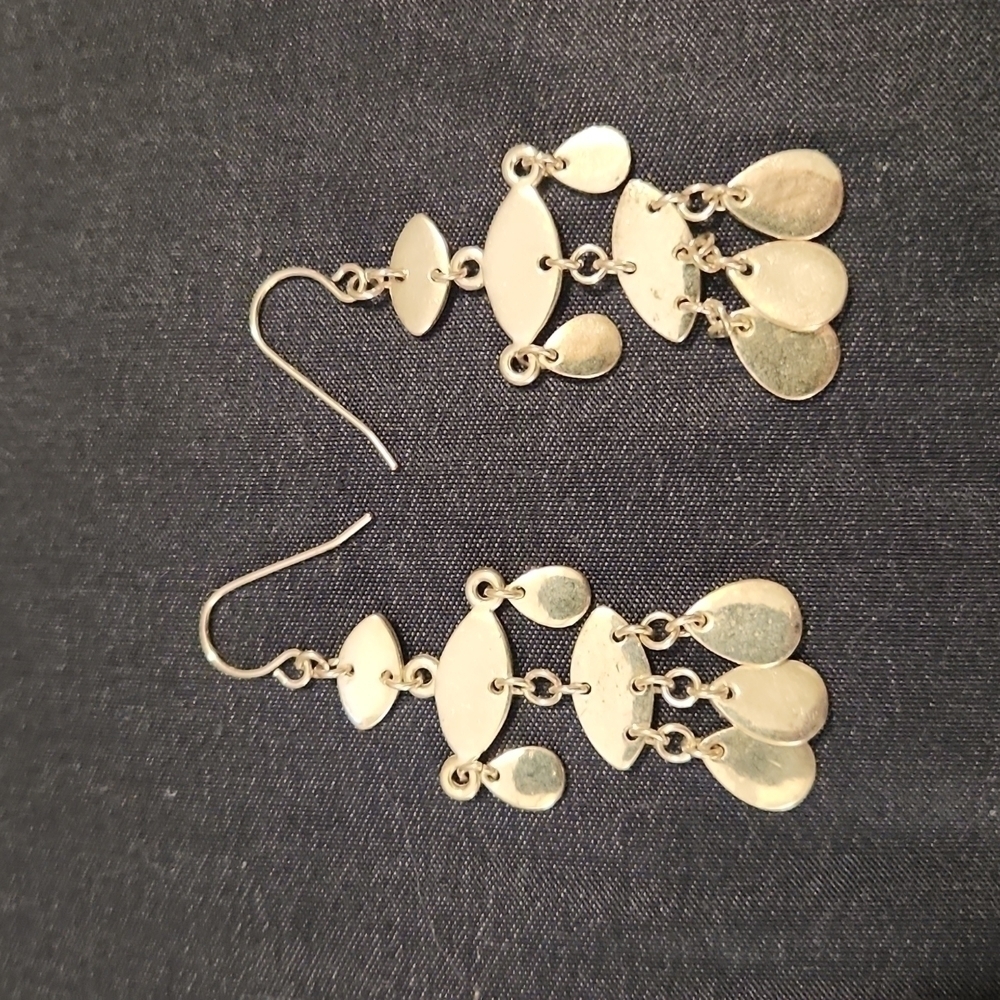 Silver dangle earrings